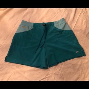 Shorts- Brooks turquoise athletic motion shorts